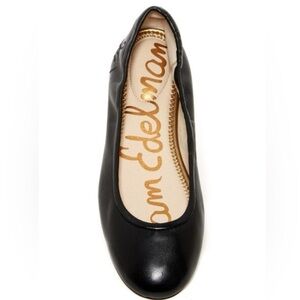 SAM EDELMAN Black Leather Ballet Flats Loafers Shoes Size 9.5 9 1/2 Casual Work